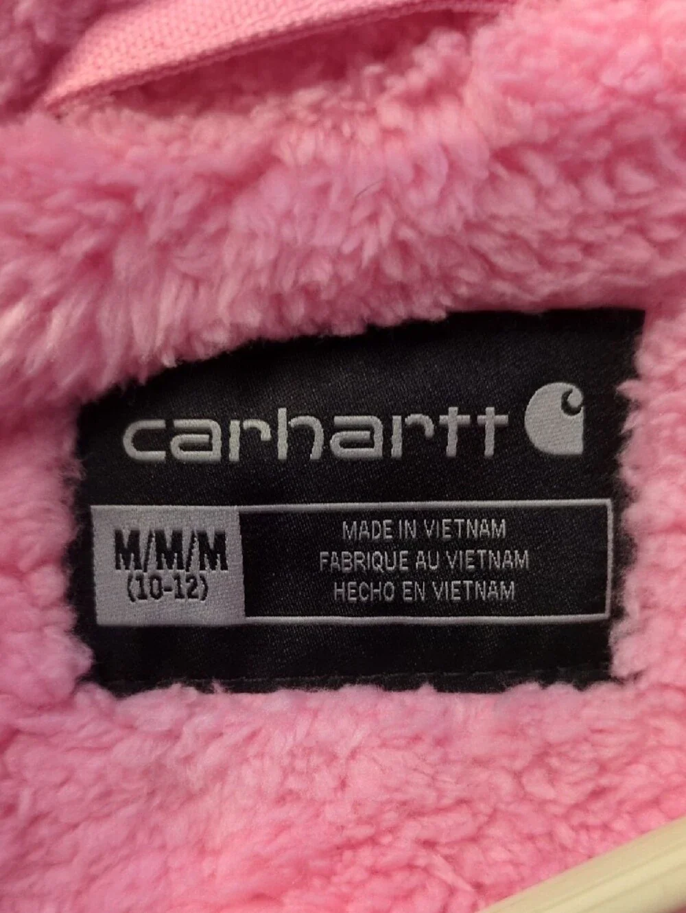 Carhartt Pink Hooded Sherpa-Lined Jacket